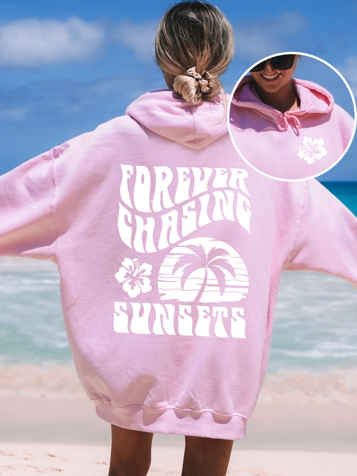 Forever Chasing Sunsets Hoodie - DOUBLE SIDED - New!