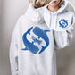 Yin Yang Whale Shark Hibiscus Hoodie - DOUBLE SIDED