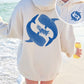 Yin Yang Whale Shark Hibiscus Hoodie - DOUBLE SIDED