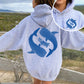 Yin Yang Whale Shark Hibiscus Hoodie - DOUBLE SIDED