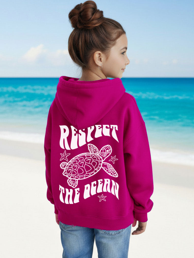 Kids Respect The Ocean Sea Turtle Hoodie