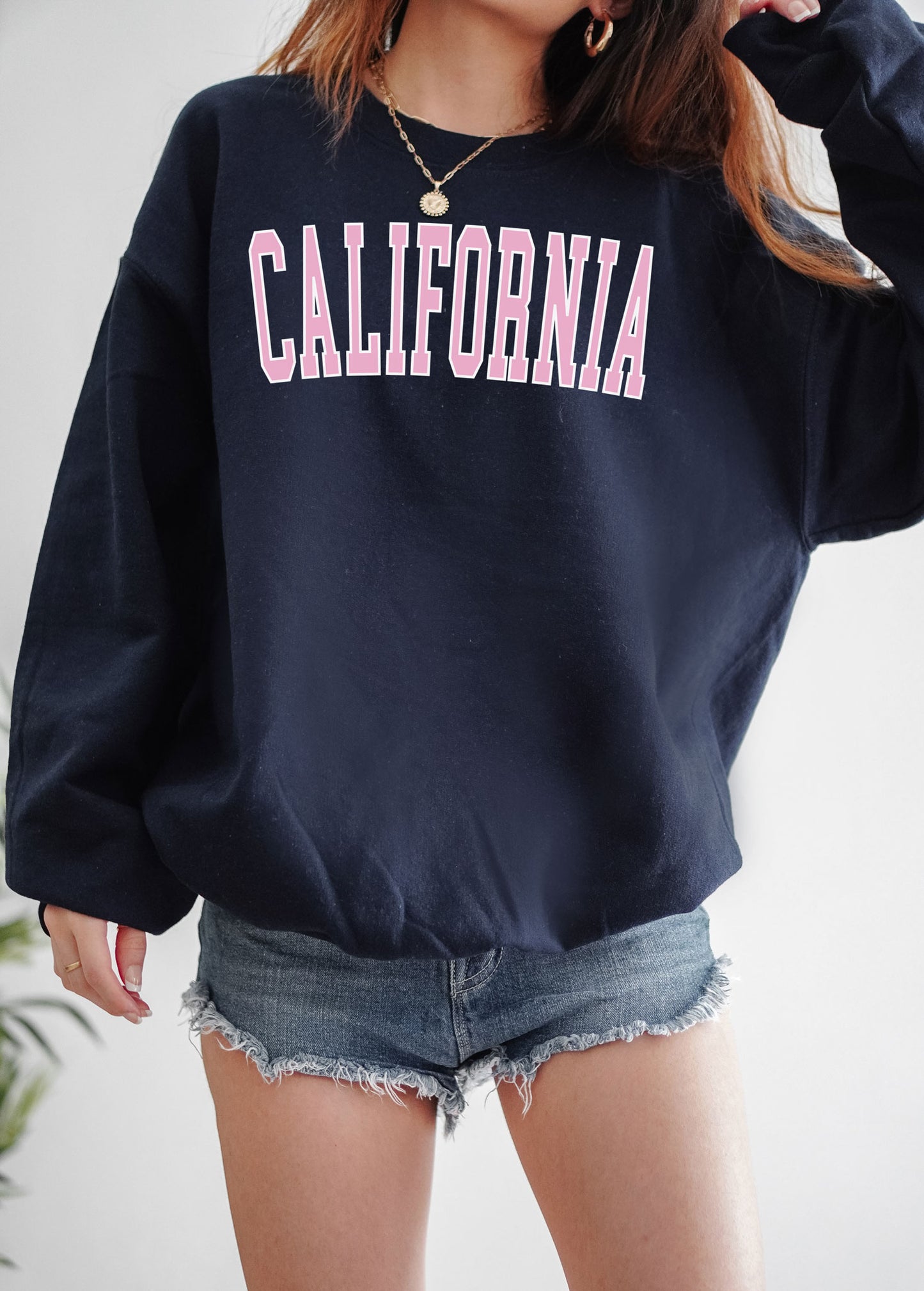 California Sweatshirt - Pink Ink