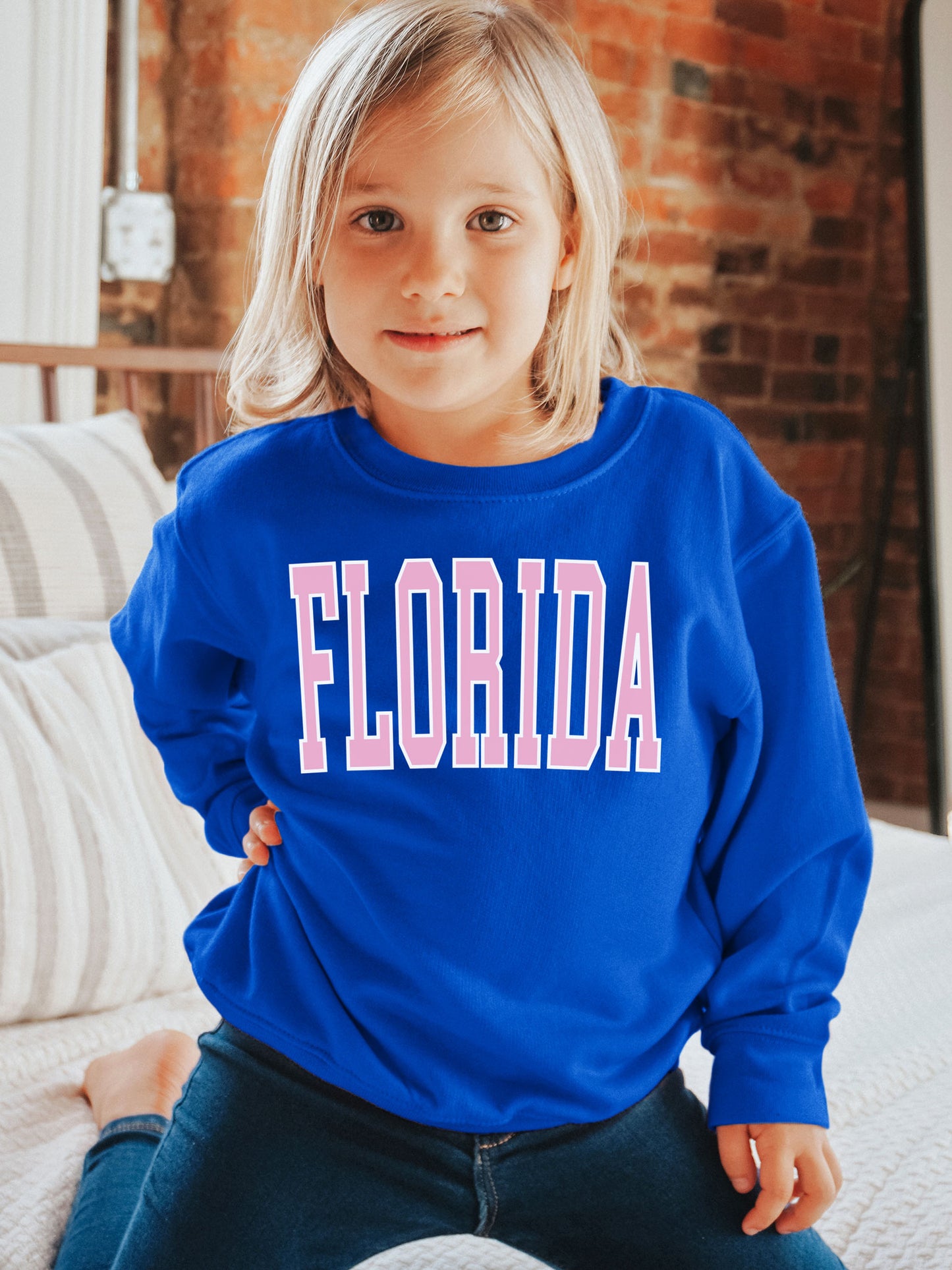 Kids Florida Sweatshirt - Pink Ink