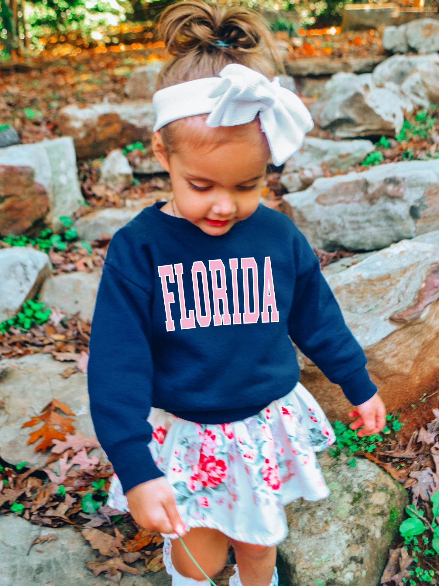 Kids Florida Sweatshirt - Pink Ink