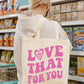 Love That For You Heavyweight Canvas Tote Bag - Pink Ink