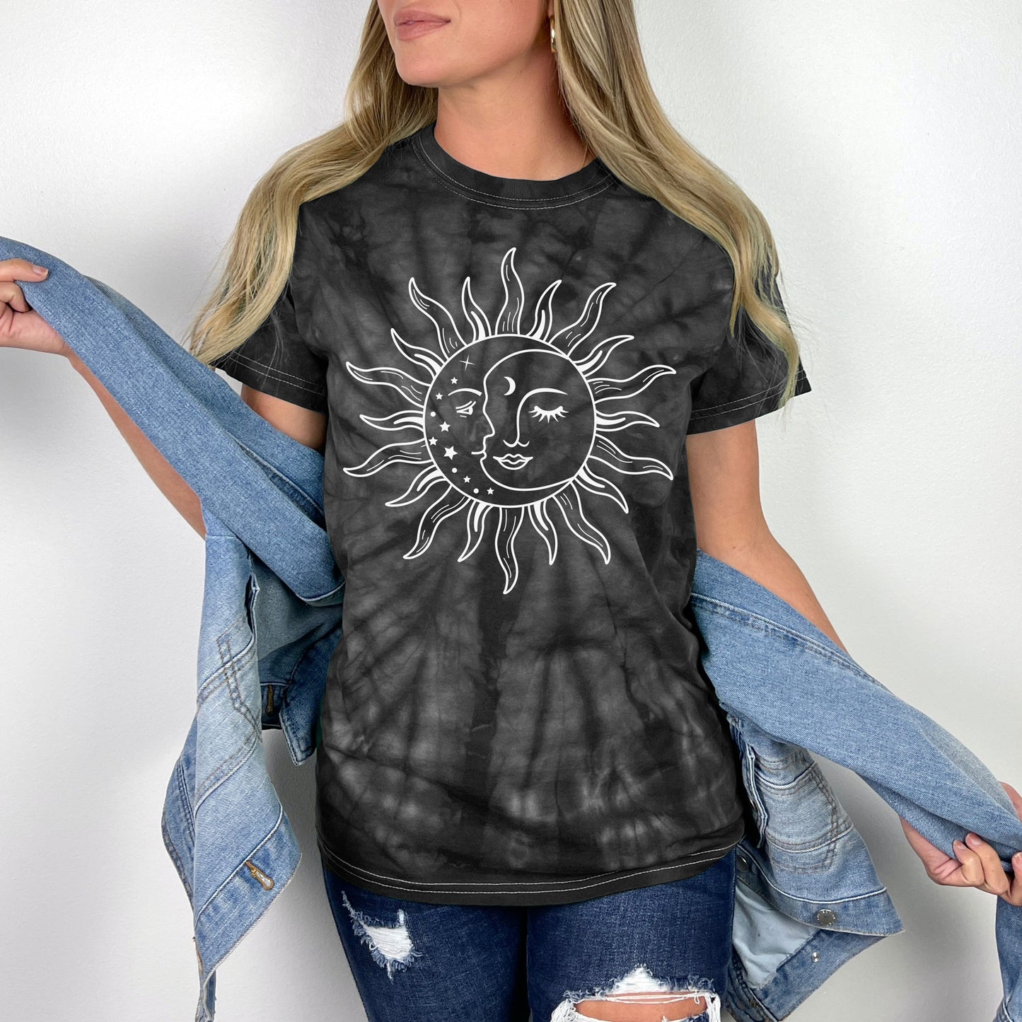 Sun and Moon Tie Dye Tshirt