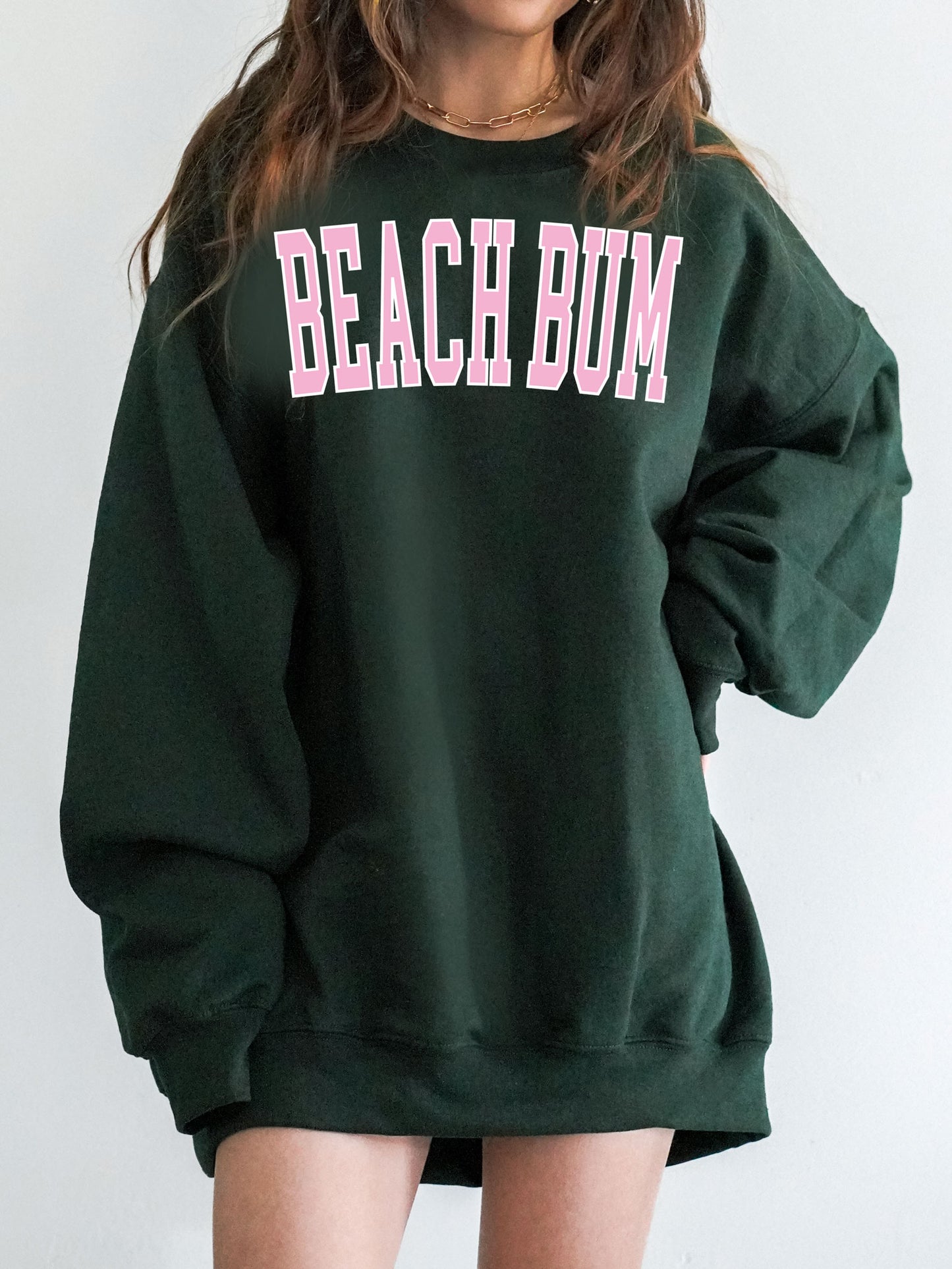 Beach Bum Sweatshirt - Pink Ink
