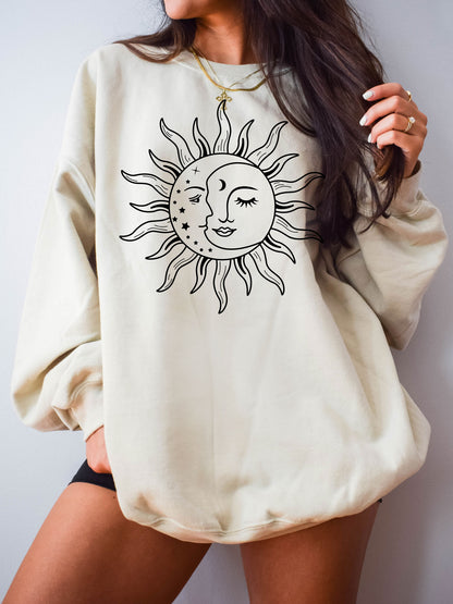 Boho Sun and Moon Sweatshirt