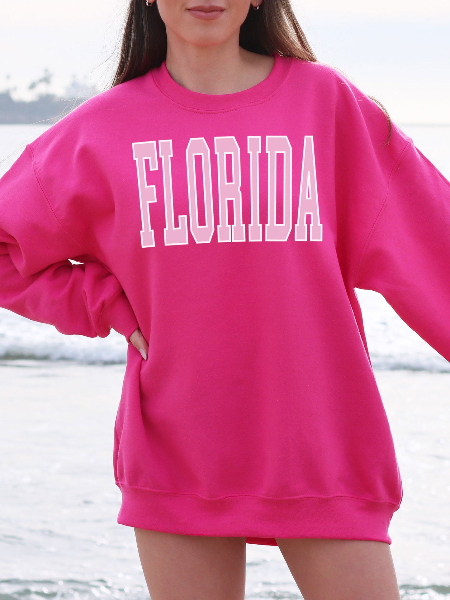 Florida Sweatshirt - Pink Ink