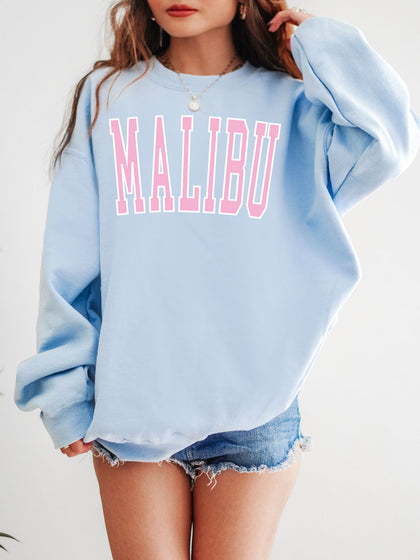 Trendy Malibu Sweatshirt Malibu Crewneck Meaningful Tees Shop
