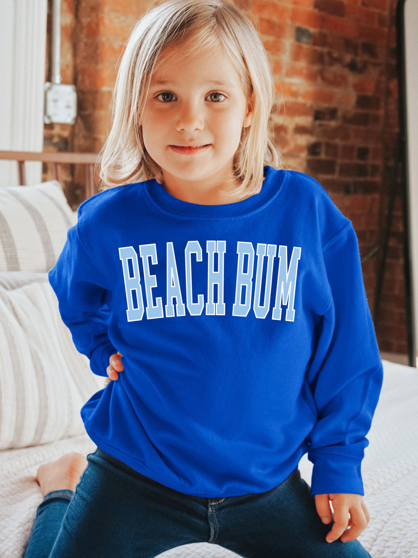 Kids Beach Bum Sweatshirt - Blue Ink